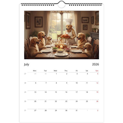 Golden Retriever dog Calendar 2027 - Daily Activities