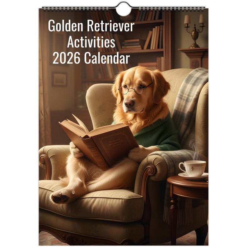 Golden Retriever dog Calendar 2027 - Daily Activities