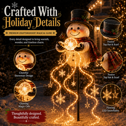 🎄49% OFF🎄 Snowman Magic Fountai-Flowing Snowflake LED Christmas Garden Light❄️