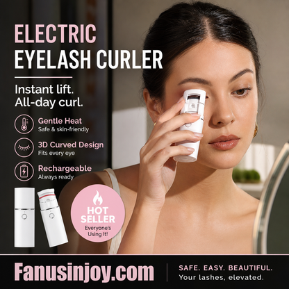 🔥Surprise 50% OFF👩🏻‍🏭Get gorgeous eyelashes back！✨️Rechargeable Electric Heated Eyelash Curler