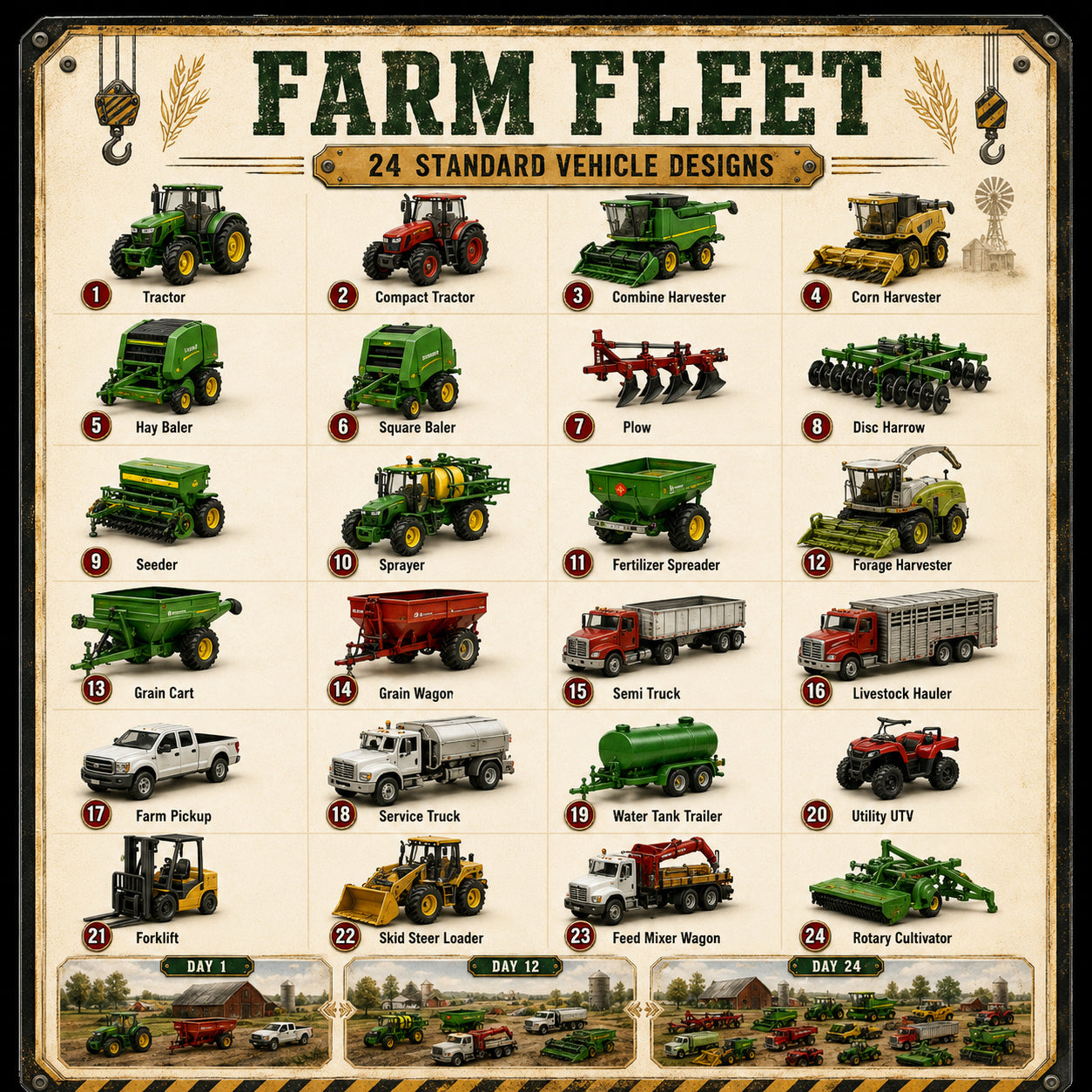 🚜Build the Fleet Collection 24-Day Vehicle Advent Calendar Series | ✨A New Adventure Every Morning