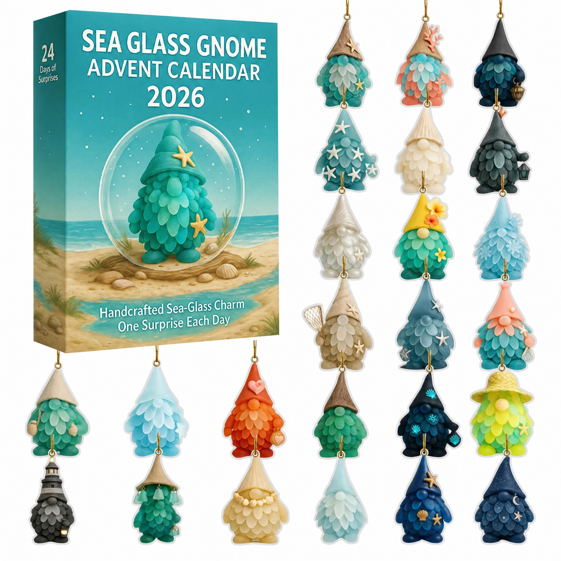 🌊Limited Edition🧝‍♂️Sea Glass Gnome Advent Calendar 2026