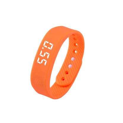 ⌚49% OFF NOW ! 🏃Student Digital Sports Wristband – Pedometer Vibration Alarm Silicone Watch for Kids Teens