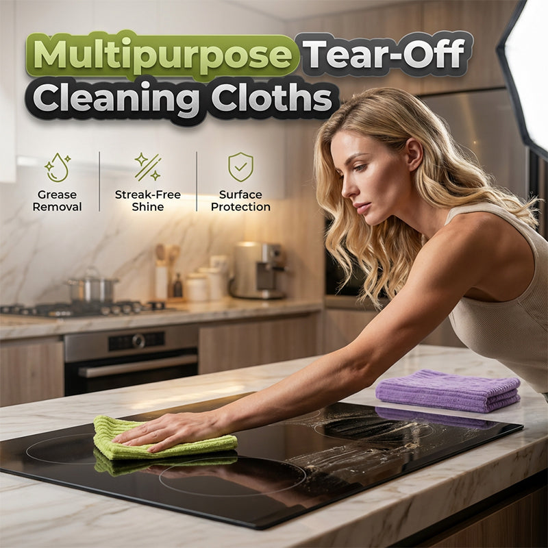 20-Sheet Reusable Cleaning Cloth Roll | Tear, Clean & Refresh