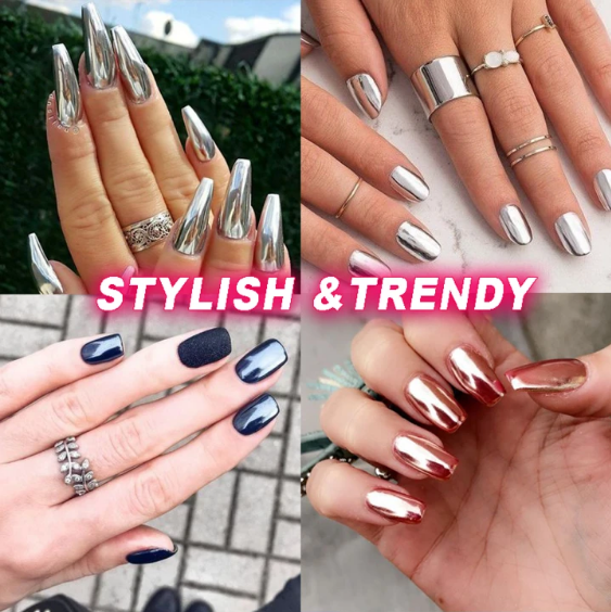 2026 Glamorous Metallic Mirror Nail Polish