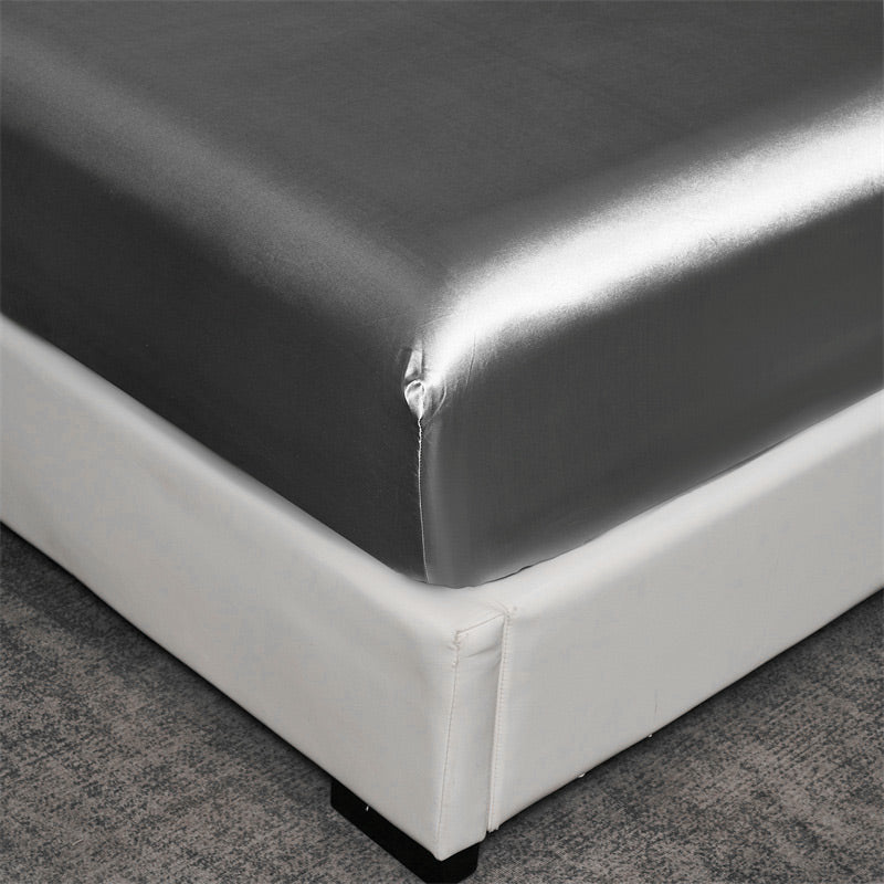 Satin Silk Cool Bed Fitted Sheet