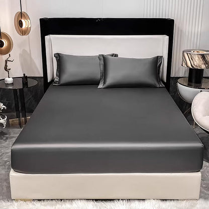 Satin Silk Cool Bed Fitted Sheet