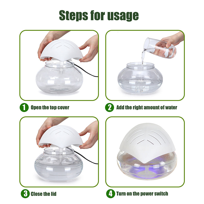 Portable mist-free humidifier and air purifier
