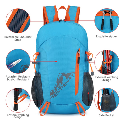 🔥Hot Sale 50% OFF🔥 Ultra-Light Foldable Waterproof Camping Backpack – Under 1lb Tear-Resistant Nylon, Packs Into Own Pocket, for Hiking Travel Camping 🎒