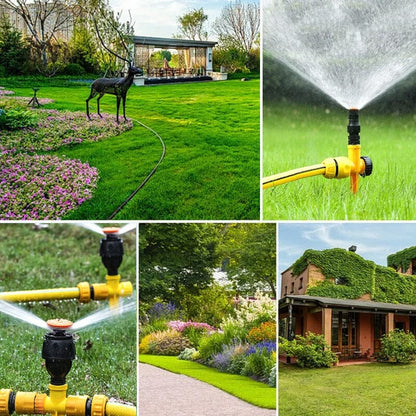 🏡 Last Day Special Price £9.99 !🏆 BUY 2 GET 1 FREE✨360° Rotation Auto Irrigation System Garden Lawn Sprinkler Patio