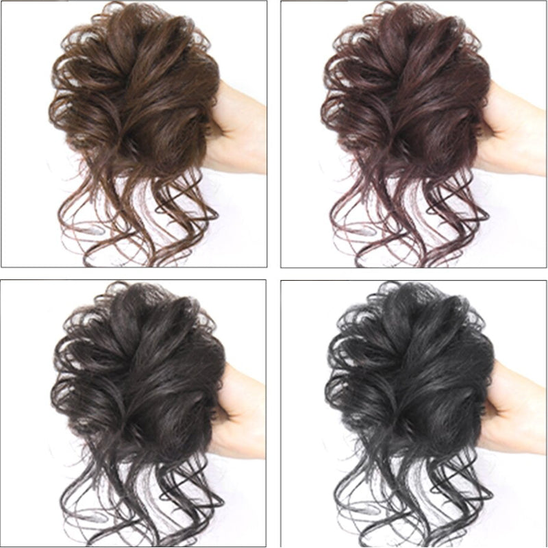 💗LAST DAY - BUY 1 GET 1 FREE + FREE GIFT!!💗Messy Curly Hair Bun Scrunchie Extensions
