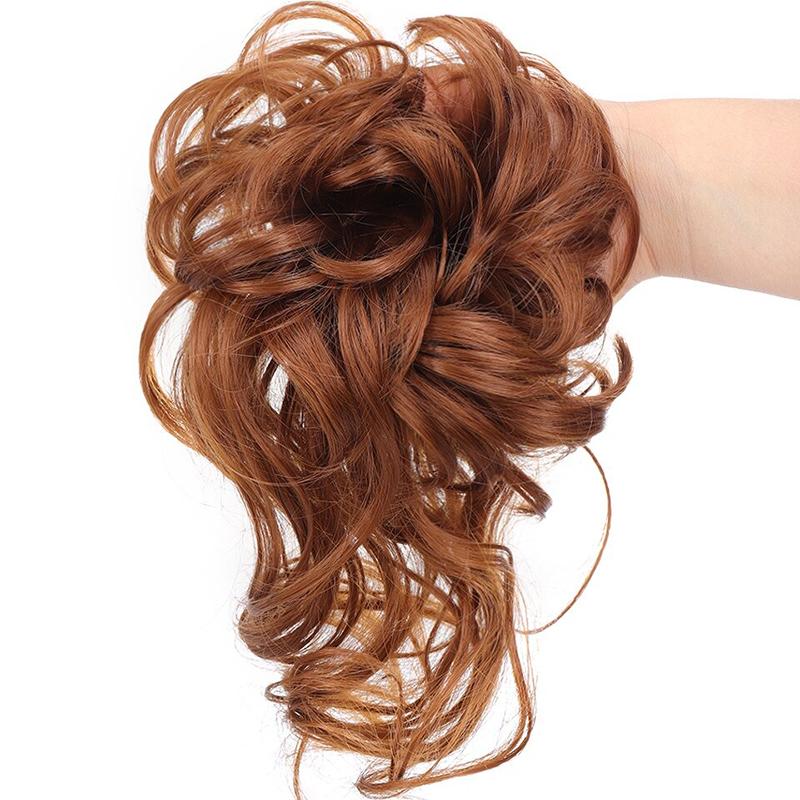 💗LAST DAY - BUY 1 GET 1 FREE + FREE GIFT!!💗Messy Curly Hair Bun Scrunchie Extensions