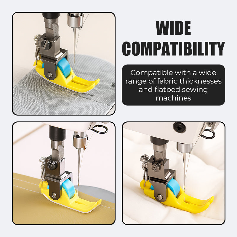 4 Pack Plastic Roller Presser Foot, Smooth Sewing For Multiple Fabrics
