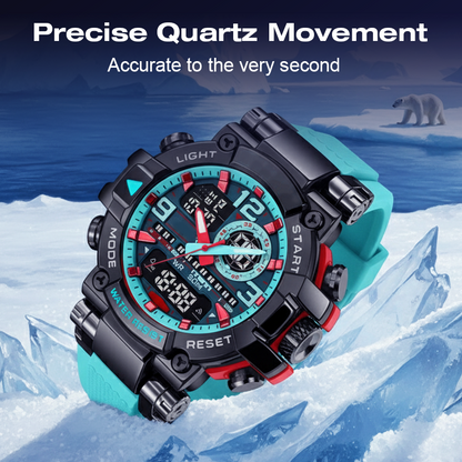 📢📢50% OFF !! ⏰ Multifunctional Waterproof LED Digital Watch – 50M, Dual Movement, Stopwatch 🌙