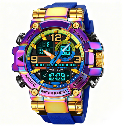 📢📢50% OFF !! ⏰ Multifunctional Waterproof LED Digital Watch – 50M, Dual Movement, Stopwatch 🌙