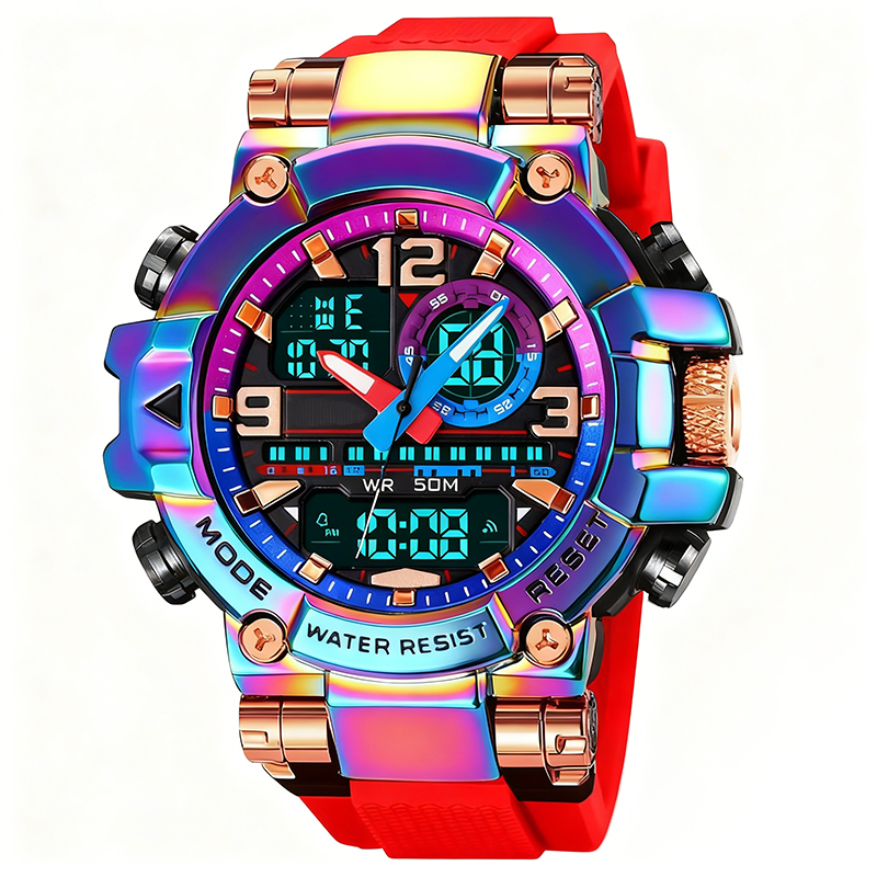 📢📢50% OFF !! ⏰ Multifunctional Waterproof LED Digital Watch – 50M, Dual Movement, Stopwatch 🌙