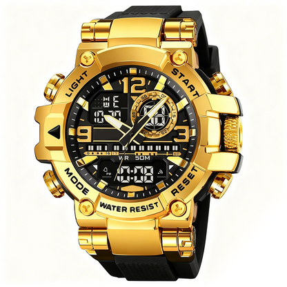 📢📢50% OFF !! ⏰ Multifunctional Waterproof LED Digital Watch – 50M, Dual Movement, Stopwatch 🌙