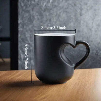 📢📢50% OFF!!!⏰ Colour-changing Ceramic Mug with Heart-shaped Handle for Valentine's Day 💝✨