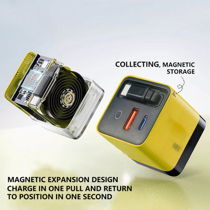 ⚡80W Fast Charging Phone Charger Block with Retractable 80cm Type-C Cable
