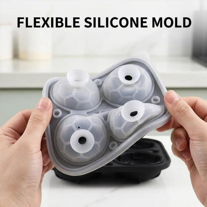 📢📢40% OFF!! ⏰ Silicone Soccer Ball Ice Cube Tray – 5.5 cm Cubes, Slow-Melting, Leak-Proof Design, 4 Colors, Perfect for Game Nights & Cocktails 🥂
