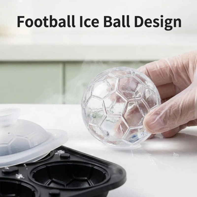 📢📢40% OFF!! ⏰ Silicone Soccer Ball Ice Cube Tray – 5.5 cm Cubes, Slow-Melting, Leak-Proof Design, 4 Colors, Perfect for Game Nights & Cocktails 🥂