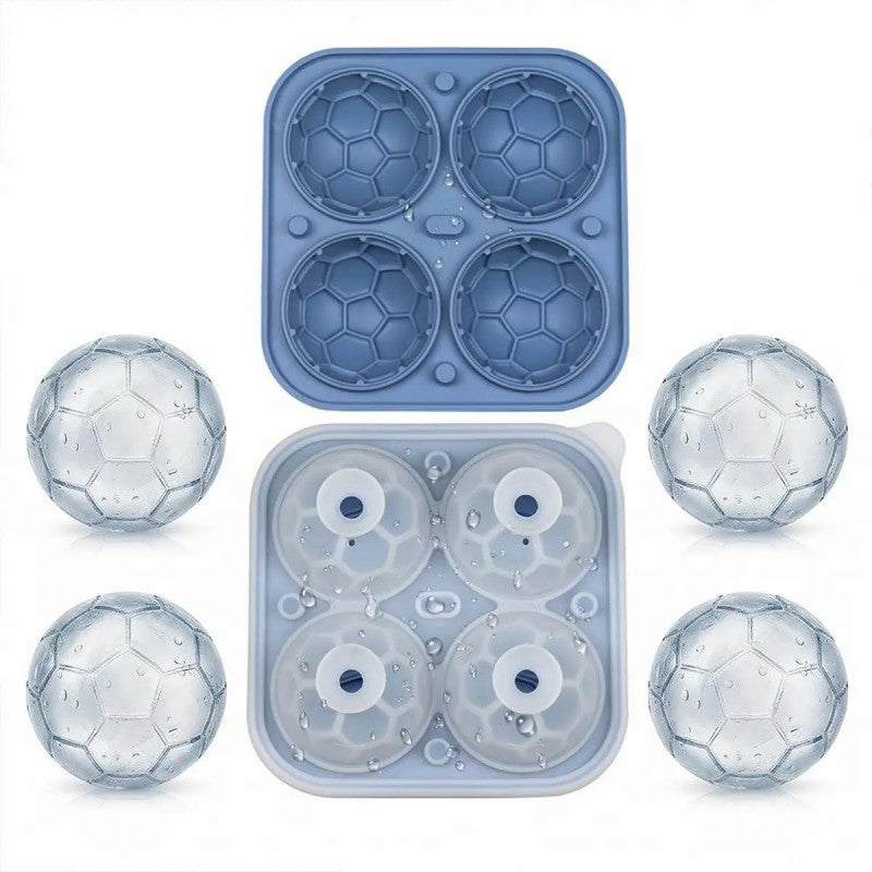 📢📢40% OFF!! ⏰ Silicone Soccer Ball Ice Cube Tray – 5.5 cm Cubes, Slow-Melting, Leak-Proof Design, 4 Colors, Perfect for Game Nights & Cocktails 🥂