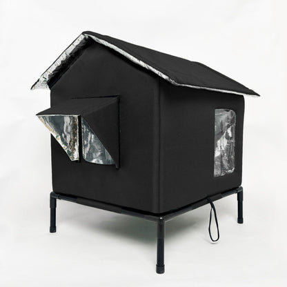 ⏰🔥LIMITED TIME 50% OFF! 🐈 All-Weather Elevated Outdoor Cat House – Waterproof, Insulated & Foldable for Cozy Comfort 🌧️✨