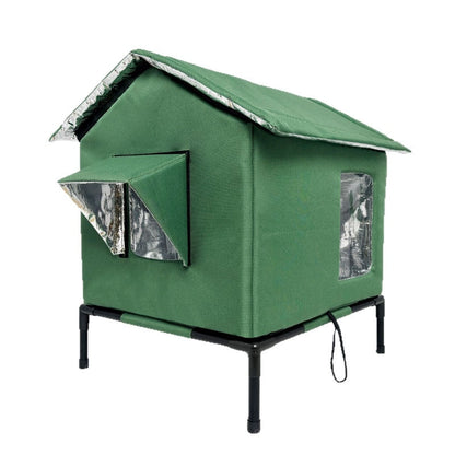⏰🔥LIMITED TIME 50% OFF! 🐈 All-Weather Elevated Outdoor Cat House – Waterproof, Insulated & Foldable for Cozy Comfort 🌧️✨