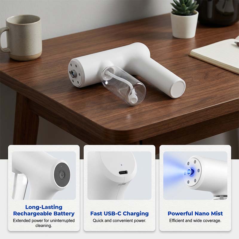 🦠 57% OFF NOW! 🚫 Cordless Nano Atomizer – Touchless Disinfecting, Blue Light – For Home, Office & Car 🏠