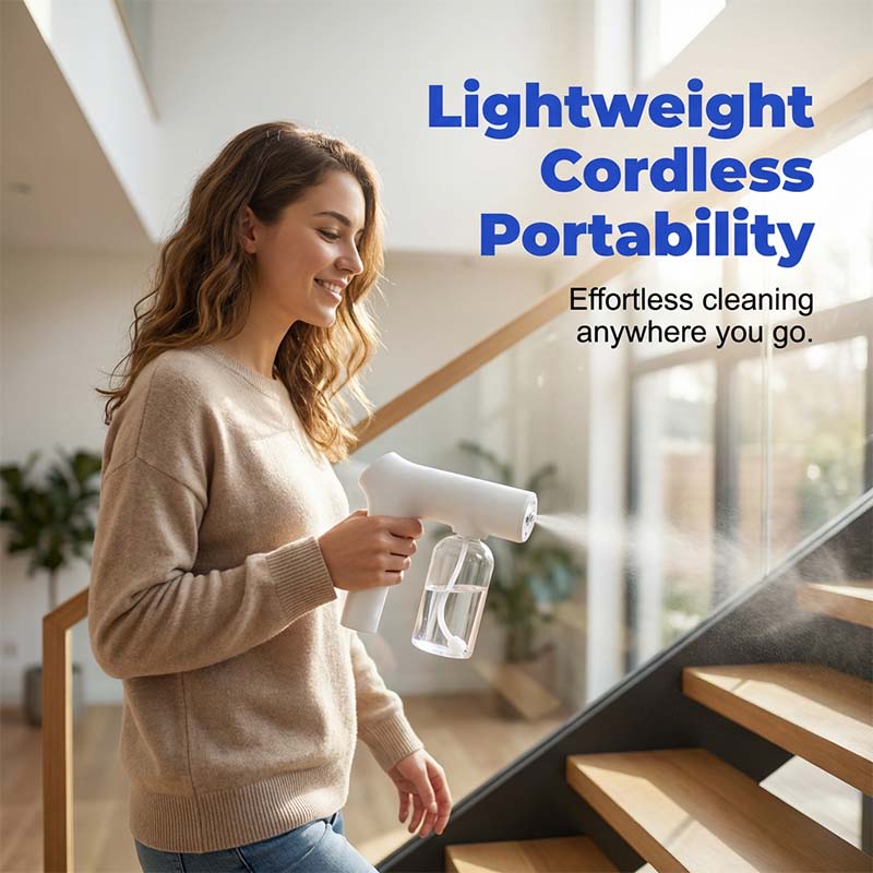 🦠 57% OFF NOW! 🚫 Cordless Nano Atomizer – Touchless Disinfecting, Blue Light – For Home, Office & Car 🏠