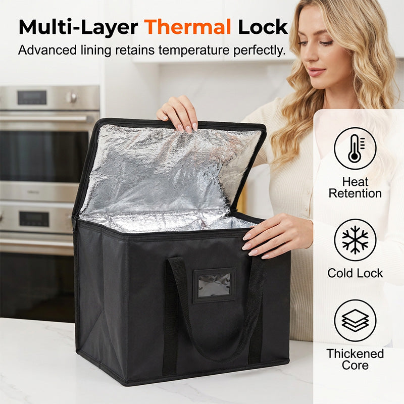 📢📢50% OFF !! ⏰Large Capacity Handheld Zipper Aluminum Foil Insulated Bag