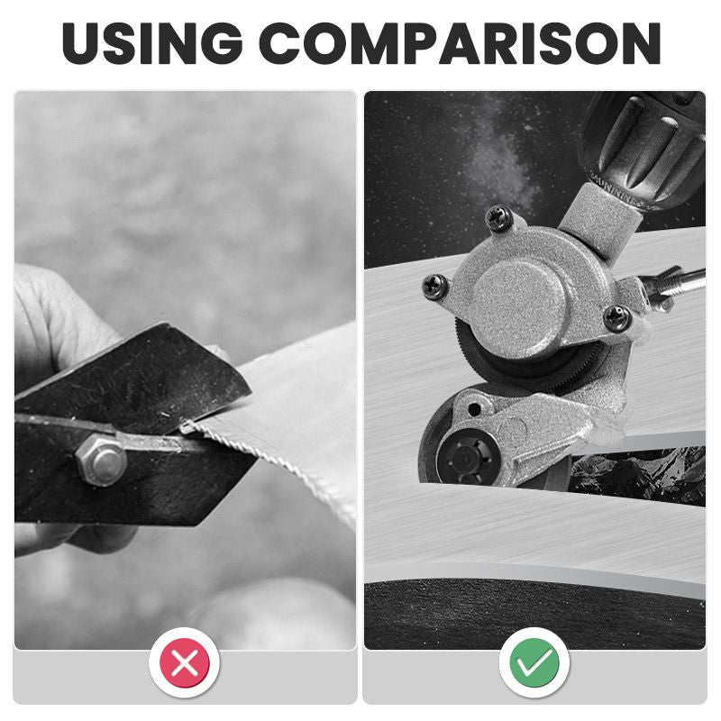 ⚡ 50% OFF NOW! ✨ Electric Drill Sheet Metal Cutter - 3-in-1 Tool for Steel, Aluminum & Copper with Laser-Guided Precision 🔧💥