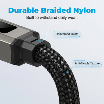 📢📢50% OFF !! ⏰4-in-1 Digital Display Keychain Charging Cable🔋📱