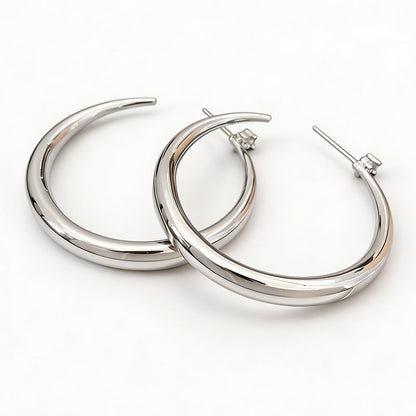 💫✨Women's Chic Tapered C‑Shaped Hoop Earrings‑Light‑Weight Daily Jewelry