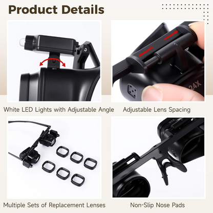 🎁2026 New Arrivals 50% OFF💥Precision LED Magnifier for Electronics & Crafts – Adjustable stand & 10X-20X zoom – Hands-free, bright light – perfect for soldering, watch repair or miniature painting 🛠️