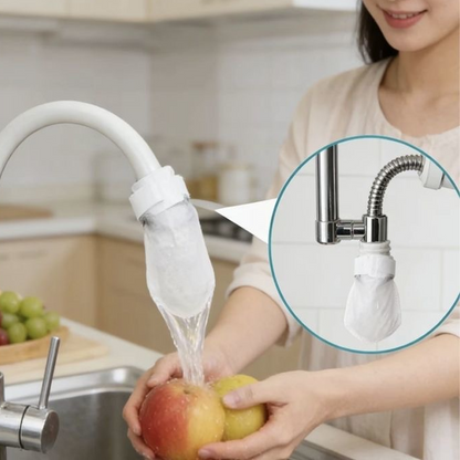 ⏰56%OFF⚡50K+ SOLD!💥Anti-Splash Kitchen Faucet Cotton Filter for Sediment & Rust Removal