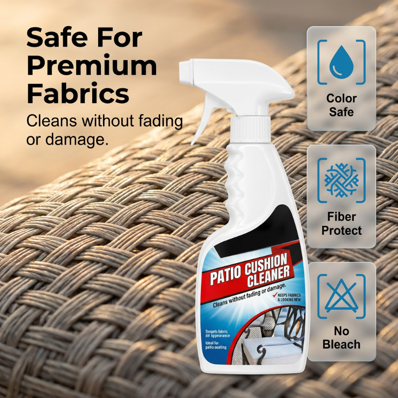 🪑✨ Patio cushion cleaner – removes stains, safe for fabrics, family & pets!