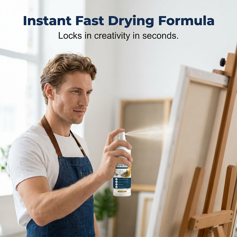 🥳2026 HOT SALE🎨🖌️  Fast Drying Fixative Spray – Protects charcoal & pastels from smudging. Ultra‑fine mist, no drips. Matte finish, colours stay true! 🛡️✨