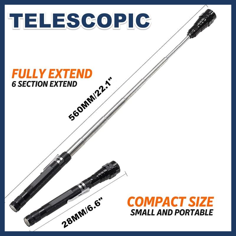 🔦 2026 Sale — Over 42,500 Sold!🧲 Multifunctional Magnetic Telescopic Flashlight