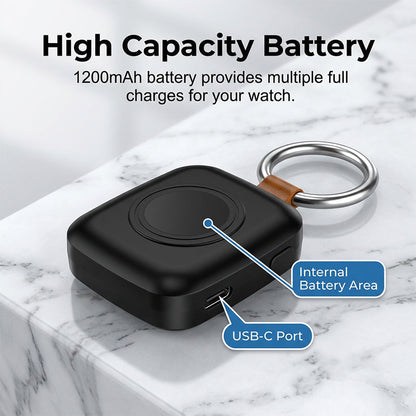 ⌚🔋 Smartwatch power bank – wireless charger, 1200mAh, Compatible with Apple Watch Series,compact & stylish!
