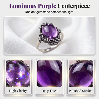 💜 Vintage Lace Amethyst Ring