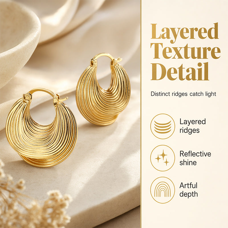 🔥New Arrivals and Best Sellers – Textured Hoop Earrings for Women💫