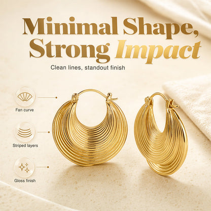 🔥New Arrivals and Best Sellers – Textured Hoop Earrings for Women💫
