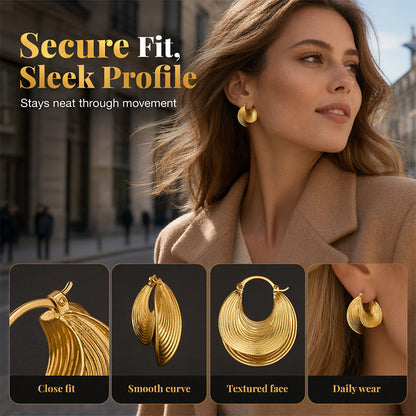 🔥New Arrivals and Best Sellers – Textured Hoop Earrings for Women💫