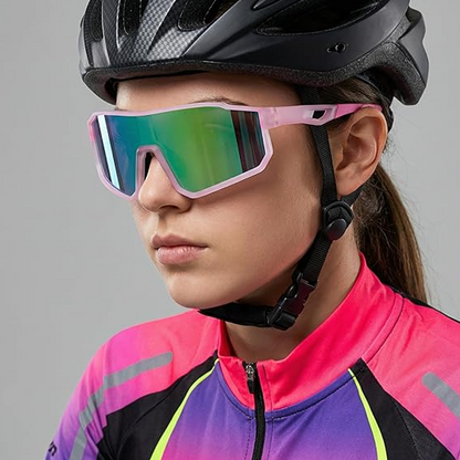 🕶️ Polarized Sports Sunglasses for Men & Women – UV400 & Colorful Mirrored Lenses 🏃