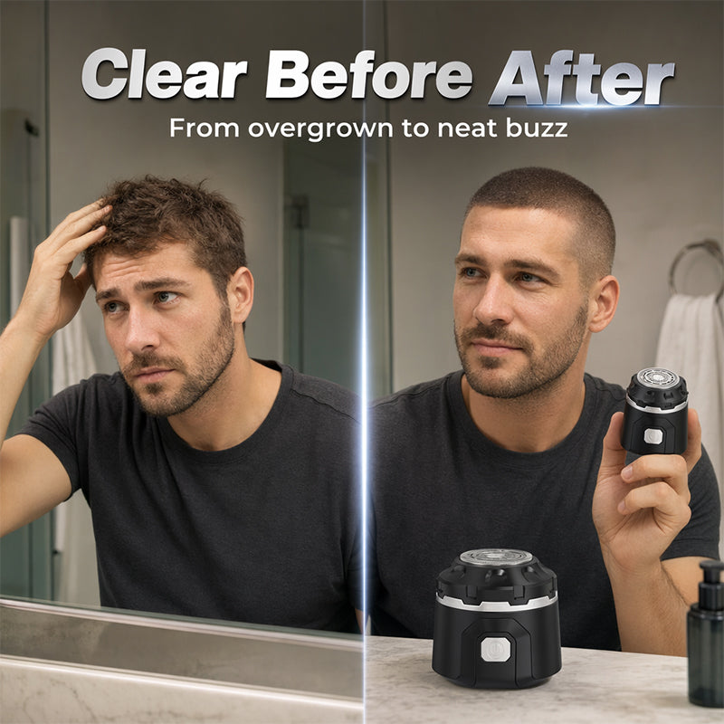 🥳2026 HOT SALE💪 50% OFF! Men‘s Electric Head Shaver – Stainless steel blades, ergonomic self‑haircut design. 6hr battery, compact & portable. DIY buzz cut at home! ⚡✨