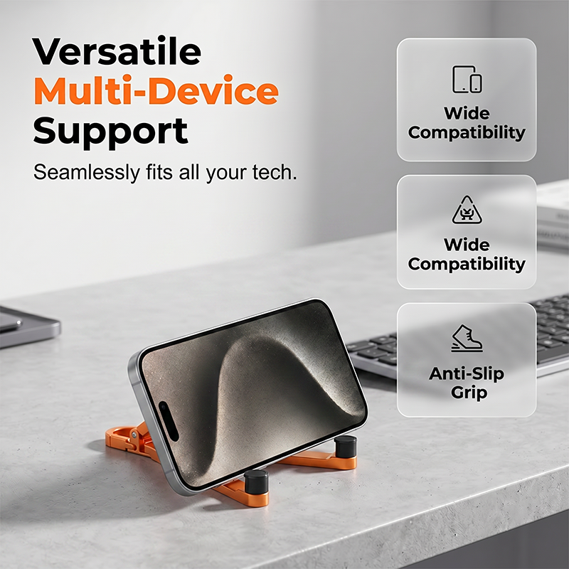 🔥HOT SALE 50% OFF🎁📱Mini Aluminum Phone Stand Keychain Foldable Desktop Holder – Small Gadget, Big Convenience✨