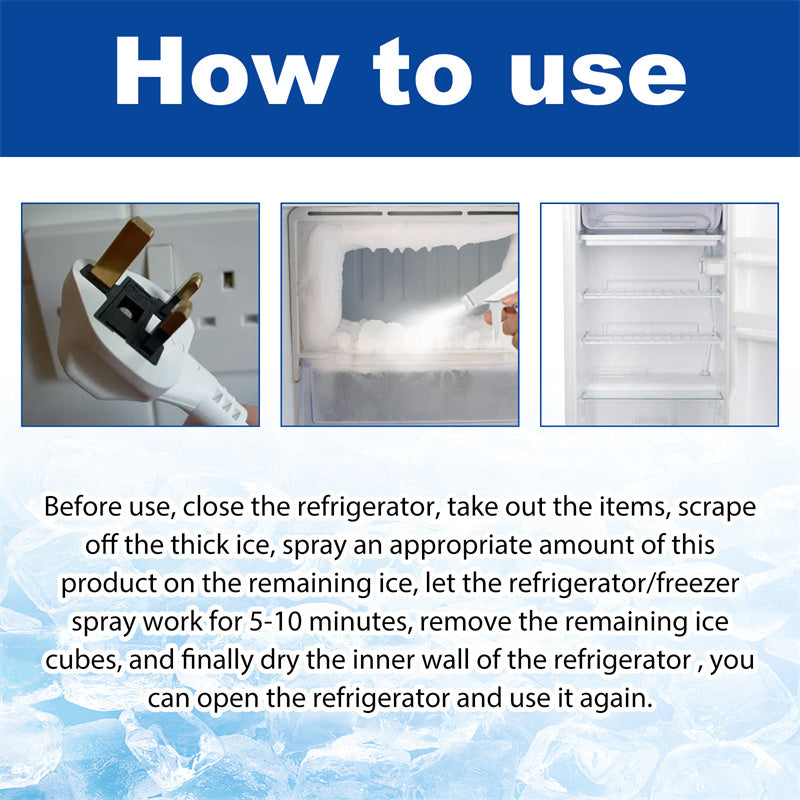 🔥Hot Sale 50% OFF🔥 Stop Chipping Ice! 120ml Fridge De-Icer Spray – Melt Frost in Minutes, No Scraper Needed ❄️