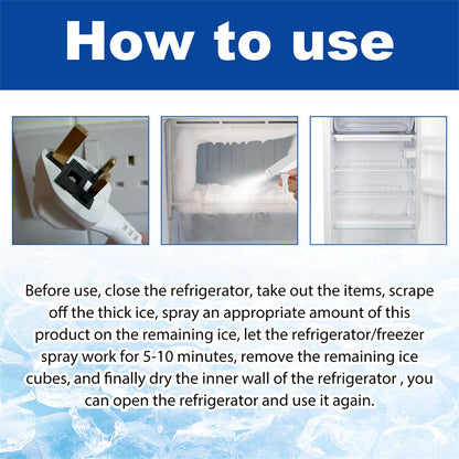 🔥Hot Sale 50% OFF🔥 Stop Chipping Ice! 120ml Fridge De-Icer Spray – Melt Frost in Minutes, No Scraper Needed ❄️
