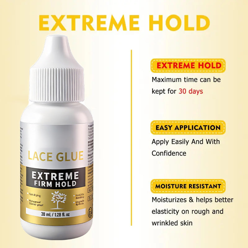 📢📢47% OFF !! ⏰Strong Hold Lace Wig Glue & Remover Combo | Waterproof Long Lasting Wig Adhesive